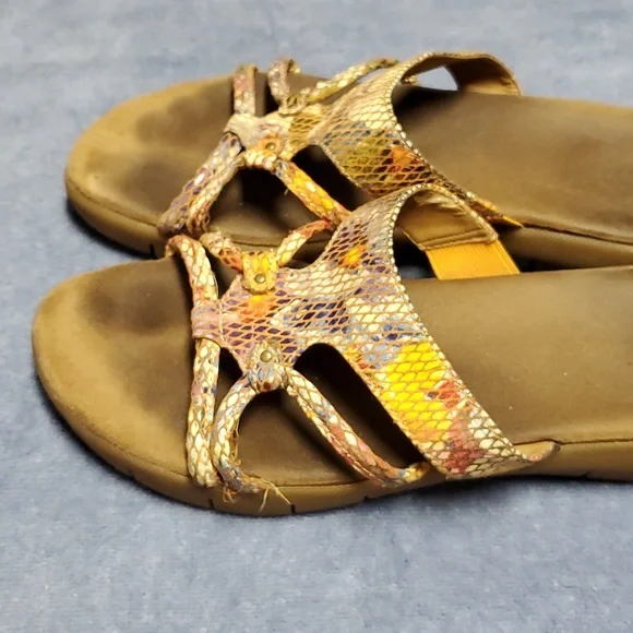 🔵 🎉Host Pick!🎉 Sz 8 Aerosoles Multicolored Snake Print Sandals - Picture 4 of 9